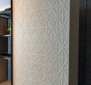 2024 carte da parati in vera impiallacciatura di legno naturale di nuova 100% di lusso 3D Geometry Collage Design vendita calda materiale PVC insonorizzato pannelli da parete - Product Image 1