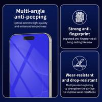 Protection d'écran personnalisable en verre trempé de qualité supérieure, mat, confidentialité, couverture intégrale, ultra-mince, pour téléphone portable, 3D/2.5D, coloré, ESD