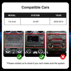 Radio Multimedia para Auto con CarPlay y Android Auto Inalámbrico de 7 Pulgadas para <span class=keywords><strong>Audi</strong></span> <span class=keywords><strong>A3</strong></span> <span class=keywords><strong>8P</strong></span> 2003-2012, Unidad Principal de Audio para Auto 2DIN con Navegación GPS - Product Image 6