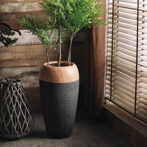 Nuovo Vaso da Esterno in Fibra <span class=keywords><strong>di</strong></span> Vetro/<span class=keywords><strong>Legno</strong></span>, Fioriera Rivestita in Resina Epossidica, Durevole ed Ecologico, Stile Americano <span class=keywords><strong>per</strong></span> Arredamento Casa e Giardino - Product Image 4
