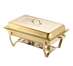 Calentador de Comida <span class=keywords><strong>Rectangular</strong></span> de Acero Inoxidable TaiDing, Plato Aislante Plegable <span class=keywords><strong>Chafing</strong></span> <span class=keywords><strong>Dish</strong></span> para Hotel, Restaurante, Calentamiento por Horno o Alcohol - Product Image 3