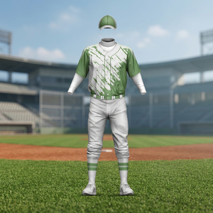 Uniforme de baseball/softball à manches courtes pour hommes personnalisé avec logo d'équipe, antibactérien, respirant, 100% polyester, vêtements de sport - Product Image 3