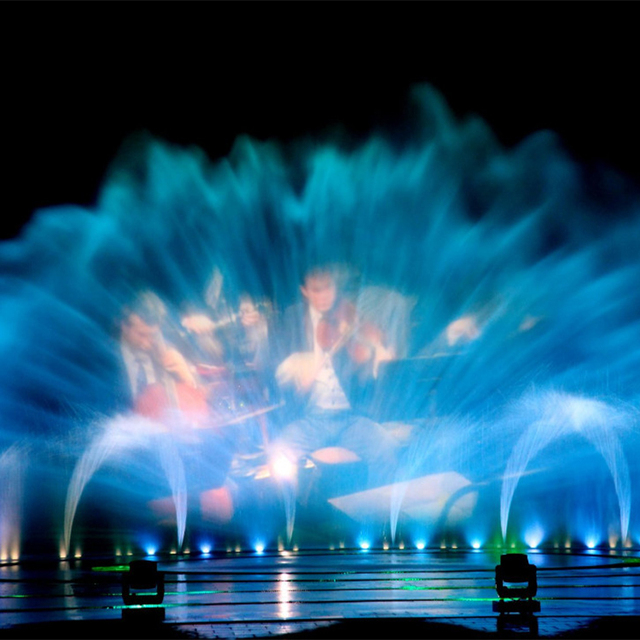Stainless Steel Water Projection Screen and Laser Show for Outdoor