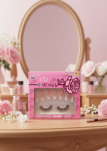 Set di Ciglia Finte Grenoble 0.07mm in Fibra Sintetica Effetto 3D con Fascia Trasparente Invisibile, Confezione Standard in Scatola - Product Image 2