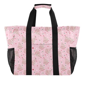 Bolsa de Moda Rosa con Flores, Gran Capacidad, Bolsillo de Malla, Plegable, de Alta Calidad - Product Image 1