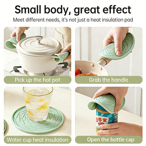 Wholesale <b>Electric</b> Food-grade Silicone Heat Resistant Eco-Friendly Reusable Cup Pad with Decorative Patterns for <b>Desk</b> Use - Product Image 5