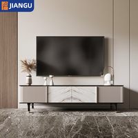 Meuble TV et table basse modernes de luxe brillants en vente chaude, ensemble de meubles de salon