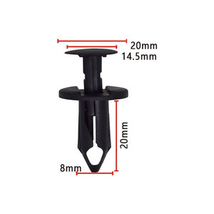 B28 Nylon Car <b>Bumper</b> <b>Clip</b> 20mm Length 8mm Width For Audi Honda Buick Repair Replacement Fastener - Product Image 1