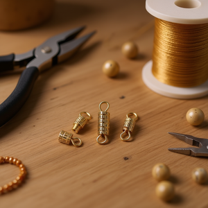 Connettore per Gioielli Ilan con Fibbia a Maglia Dorata 6mm in Oro K, Confezione da 8 Pezzi - Product Image 3