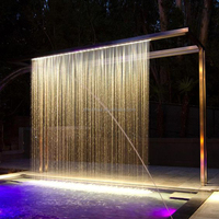 Fontaine de jardin et de cour moderne en acier inoxydable, ultra-silencieuse, à circulation d'eau, avec sculpture artisanale, pour patio et espace de détente