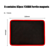 Ensemble de 4 supports magnétiques flexibles pour outils, tapis antidérapant, outil de réparation automobile professionnel antidérapant pour garage, atelier et réparation automobile