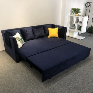 Velour Futon Màu Tím Sofabed Velvet Sleeper Sofa Giường Couch Tufted Chesterfield Đương Đại Elegance Sofabed - Product Image 2