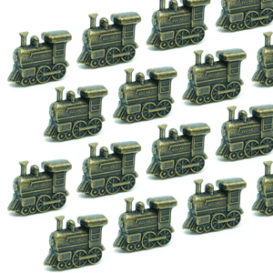 Venta al por mayor dominó accesorios tren dominó Cubo de madera pieza central trenes mexicanos de metal para jugar juego de dominó - Product Image 6