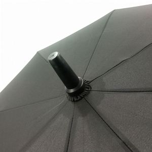 Parapluie de golf classique en pongé, ouverture manuelle, 27 pouces, avec logo personnalisé, cadeau de luxe - Product Image 2