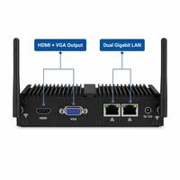 Mini PC Industrial Linux sin Ventilador, DDR4, SSD, HD, Puerto VGA, USB3.0*4+USB2.0*2, 4*COM, Wifi Integrado