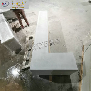 Nuevo Banco de Piedra Mágica UHPC con Hueco Cuadrado para Árboles, 3 cm de Grosor, Resistente a la Corrosión, Asientos para Paisajismo - Product Image 1