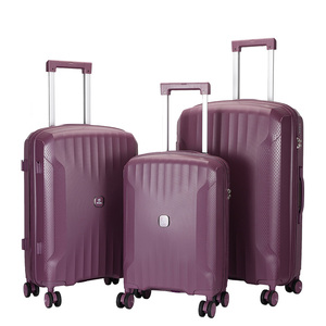 Ensemble de valises trolley OMASKA personnalisées en polypropylène imperméable, 20, 24 et 28 pouces, coque rigide en PP, fermeture éclair, valises de voyage pour hommes - Product Image 1