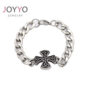 Pulsera de Acero Inoxidable con Nudo Celta Vintage para Hombre, Pulsera Personalizada Chapada en Plata en Venta al por Mayor - Product Image 4