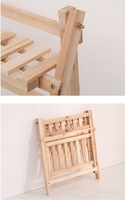 Étagère de rangement pliable en bois à deux niveaux, trapézoïdale, pour table, gain de place, étagère de table, bibliothèque
