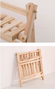 अंतरिक्ष दो-परत लकड़ी के ट्रैपेज़ोइडल टेबलटॉप भंडारण रैक फोल्डेबल भंडारण शेल्फ टेबलटॉप बुकशेल्फ़ - Product Image 2