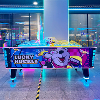 Table de hockey à air multi-balles à monnayeur pour parc d'attractions, avec écran LCD, machine de jeu d'intérieur en métal, version anglaise, garantie 1 an