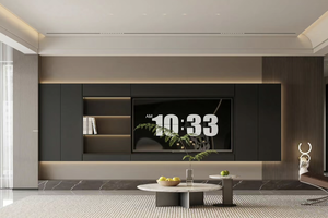 Mueble de TV Moderno y Minimalista con Iluminación LED, Montado en la Pared, Panel de Madera Sólida, Ajustable, para Dormitorio, Sala de Estar, Uso en Exteriores y Pasillos - Product Image 2