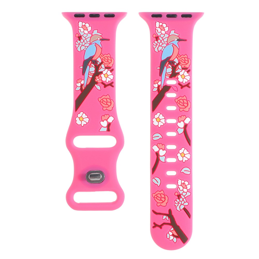 Barbie Rose, motif floral coloré avec oiseaux