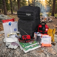 Équipement de survie d'urgence en plein air, grand sac à dos imperméable avec trousse de premiers soins, voyage, camping, tactique, tremblement de terre, 72 heures