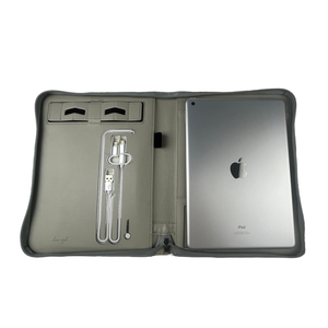 Porte-documents de voyage professionnel A5 personnalisé avec logo, <span class=keywords><strong>rechargeable</strong></span>, 100 feuilles, fermeture éclair, organiseur de documents - Product Image 1