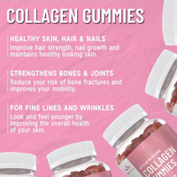 Gummies au Collagène pour une Peau Éclatante et Jeune, Compléments Antioxydants Beauté de la Peau avec Biotine et Vitamine C