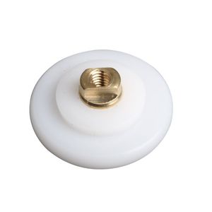 Roulette de porte de douche Juwoya à roulement plat, diamètre 26 mm, trou de 4 mm, noyau en cuivre, accessoire pour porte de salle de bain - Product Image 3