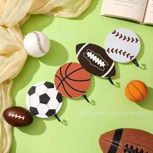 Creative Ball Shaped <b>Wall</b> Hooks Sports Theme Decorative Hangers For <b>Clothes</b> And Bags Multipurpose Easy Install <b>Wall</b> <b>Mounted</b> Type - Product Image 3