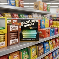 Présentoir de comptoir en carton ondulé pliable pour supermarché et industries alimentaires