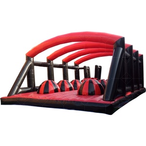 Château gonflable géant personnalisé pour course extérieure, parcours d'obstacles <span class=keywords><strong>fou</strong></span>, course de 5 km, en PVC, fabriqué en Chine - Product Image 4