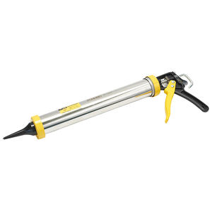 PONDRIO 600ml Jaune Aluminium Manuel <span class=keywords><strong>Saucisse</strong></span> Colle Adhésif Pistolet À Calfeutrer Poignée Industrielle Lisse Tige Plongeur 12:1 Rapport De Poussée - Product Image 2