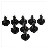 Nouvelles vis auto-taraudeuses noires à bride hexagonale en plastique et métal pour carrosserie automobile, pare-chocs, capot moteur, remplacement universel pour véhicules