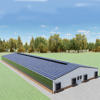Structure en acier modulaire préfabriquée pour abri d'élevage de chèvres, poulets, vaches, chevaux - Composants de construction en acier préfabriqués