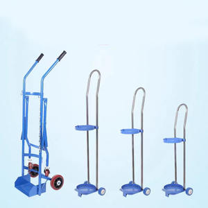 Carretilla de Transporte de Seguridad para Cilindros de Acero de Oxígeno y Nitrógeno de 40L, Doble Cilindro, Industrial - Product Image 2