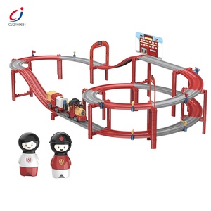 Magnetic Electric Train Rail 255pcs Diy <strong>Building</strong> <strong>Blocks</strong> Rapid Rescue Fire Fighting <strong>Track</strong> Set - Product Image 1