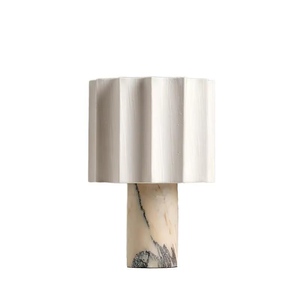 Modern Minimalist Marble Living Room Designer Creative Pleated Cloth <strong>Cover</strong> Bedroom <strong>Headboard</strong> bar Touch Decoration Table Lamp - Product Image 6