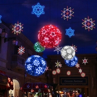 Décoration LED extérieure, globe paysager de rue, motif de Noël 3D, boules LED