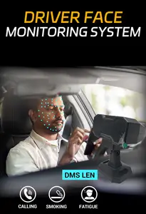 ADAS DMS 4G GPS araç güvenliği ile araba kamera çift Lens AI Dashcam