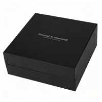 Boîte cadeau pliable en carton noir de luxe avec logo personnalisé, étanche, écologique, fermeture magnétique, poignée, laminage mat