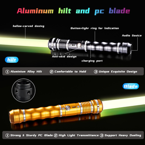 ZLangsports 2 adet 2-in-1 ayrılabilir LED Lightsaber oyuncaklar çocuklar için Metal Hilt LGT Lightsabers - Product Image 5