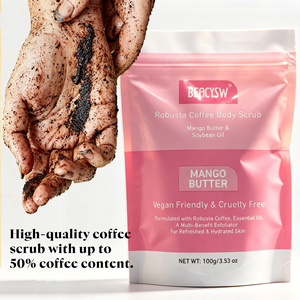 Exfoliante Corporal de Café con Vitamina C para Piel Opaca: Exfolia <span class=keywords><strong>la</strong></span> Piel Muerta, Ilumina el Tono, Suaviza <span class=keywords><strong>la</strong></span> Textura |   Precios al por Mayor - Product Image 1