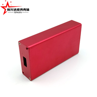 Boîtier d'extrusion en aluminium anodisé rouge OEM d'usine, découpe personnalisée pour carte de capture vidéo HDMI pour enregistrement de jeux
