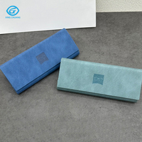 Étui à lunettes en métal personnalisable OEM, design personnalisé, aimant en PU, étui de rangement pour lunettes fait à la main