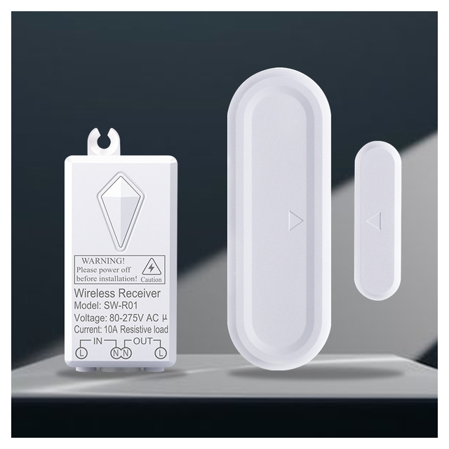 Smart Intelligent Mini Wireless Door/Window Sensor Magnetic Open/Closed Detector AC Remote Control 10A Receiver for Home Use