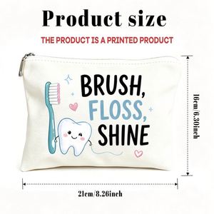 Cadeaux idéaux pour les voyages, sacs cadeaux d'anniversaire pour femmes, trousse de maquillage sur le thème du brossage dentaire pour maman, filles - Product Image 3