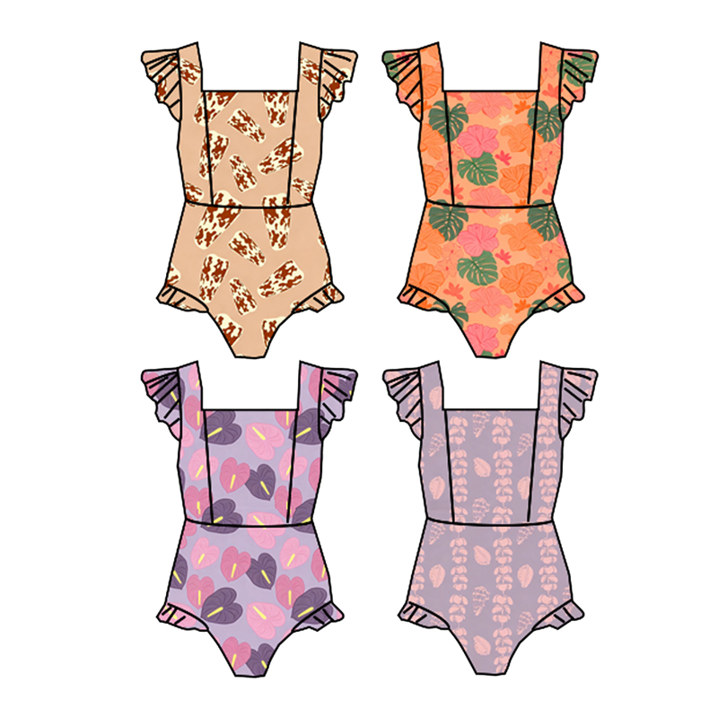 Custom Pattern One Piece Swimwear for